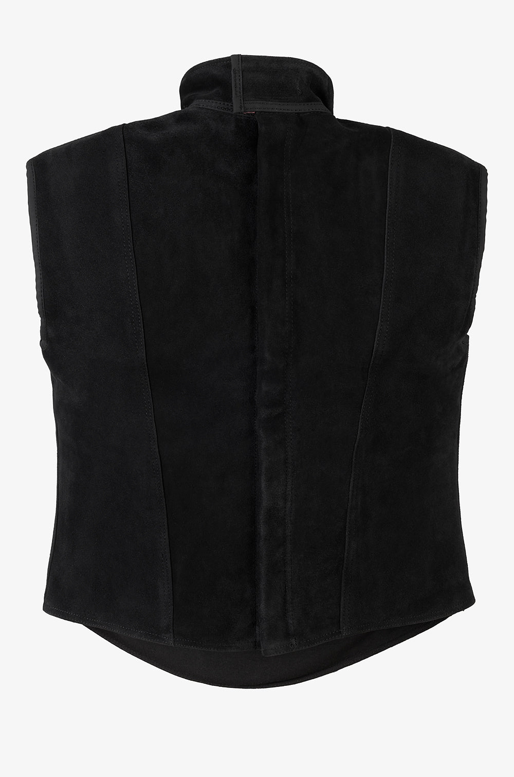 Plastron cuir sans manche dame