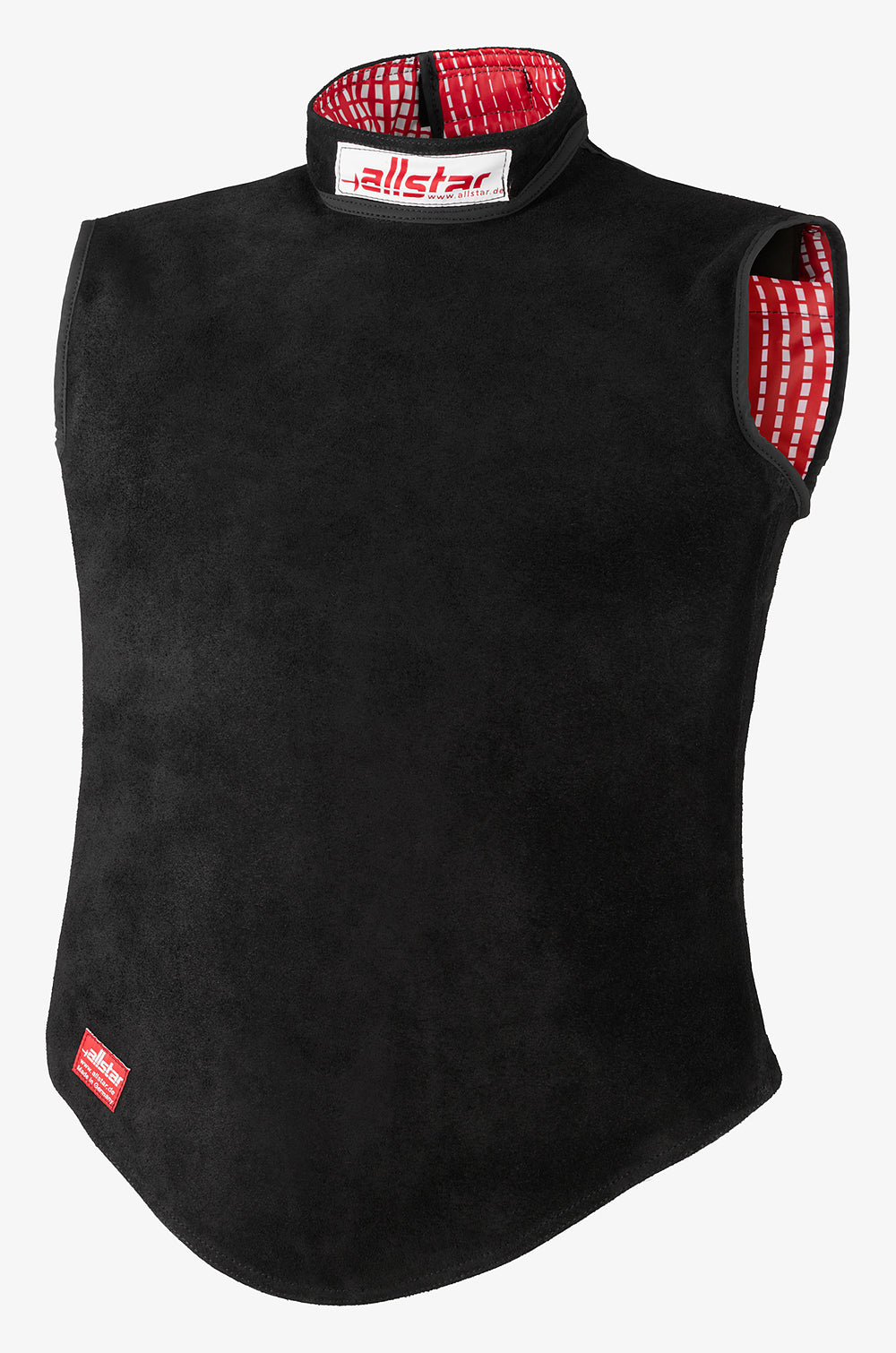 Plastron cuir sans manche homme