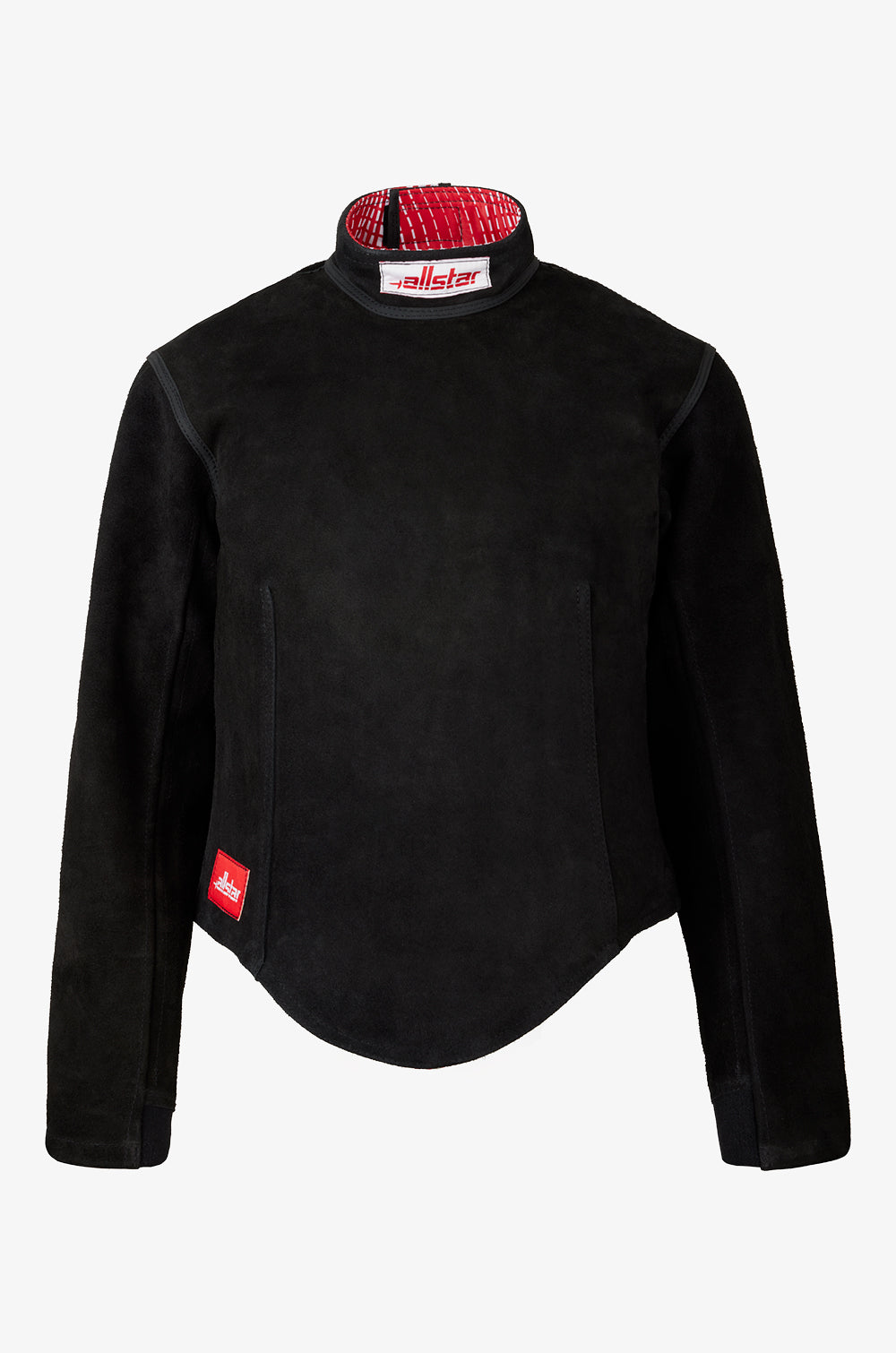 Plastron cuir manches longues dame