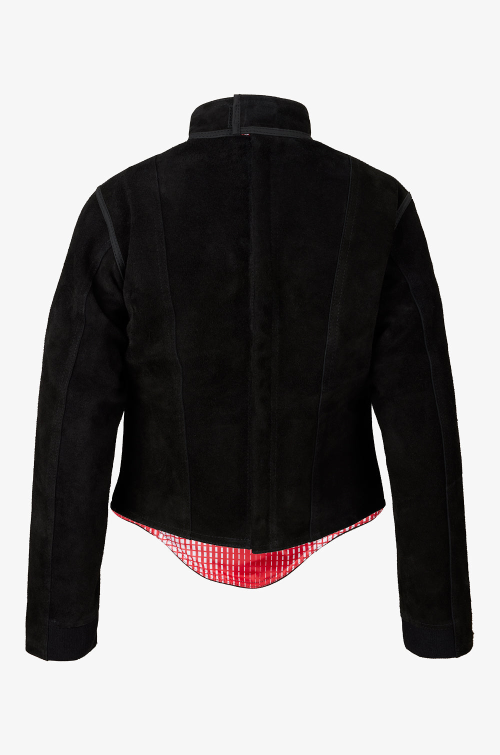 Plastron cuir manches longues dame